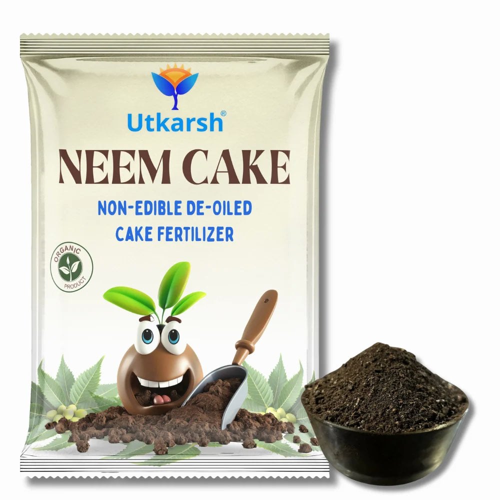 Utkarsh Neem Cake Fertilizer | Natural Soil Conditioner | Plant Growth & Pest Protection