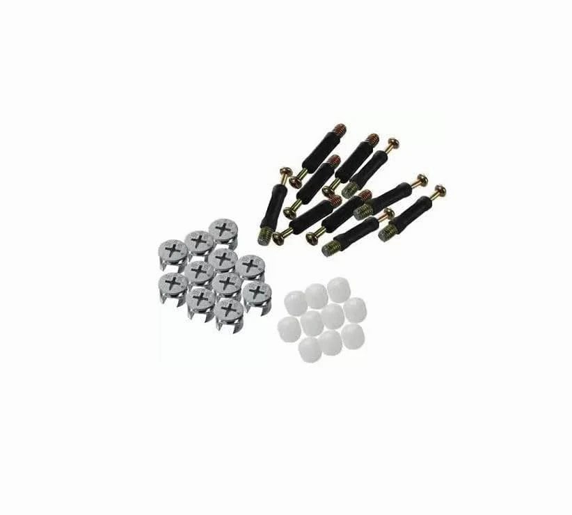 Furniture Cam Lock and Dowel Connector Hardware Set | Essential Cabinet Assembly Kit | DIY Furniture Repair
